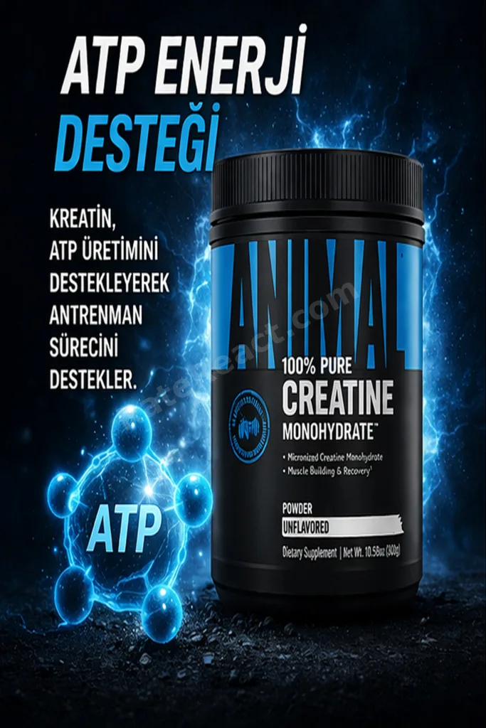 Animal Creatine Monohydrate 300 gr | 60 Servis | Saf Kreatin | Güç &