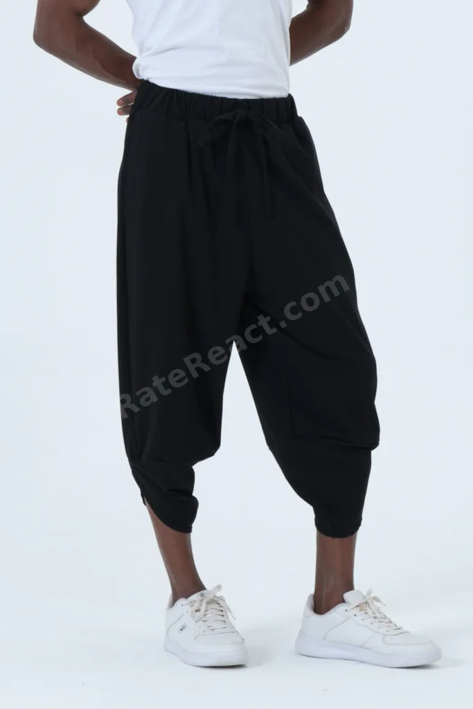 Bağcıklı Tüm Sezonlar İçin Unisex Siyah Şalvar 2XS-10XL