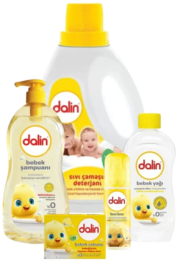 Yenidoğan Şampuan Bebek Yağı Sabun Kolonya Deterjan 5 Li Set