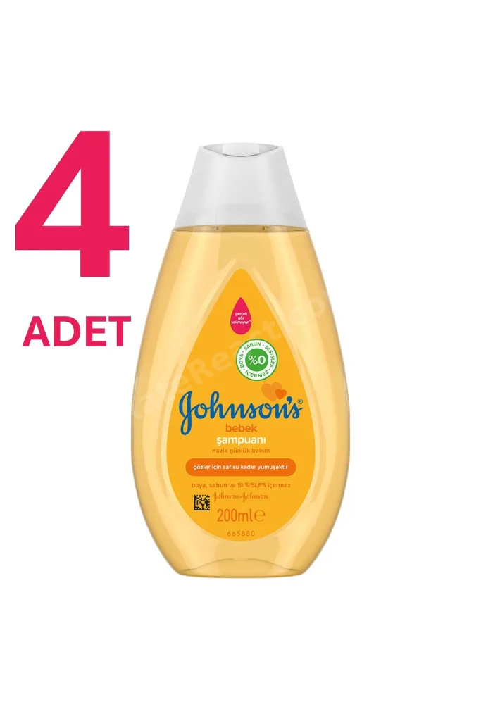 Johnsons Baby Bebek Şampuanı 200 ml 4'lü Paket