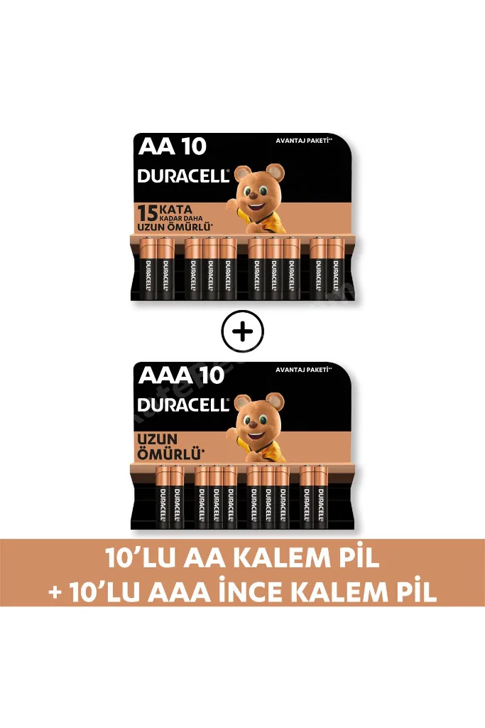 Alkalin Aaa 10'lu Paket + Alkalin Aa 10'lu Paket Piller
