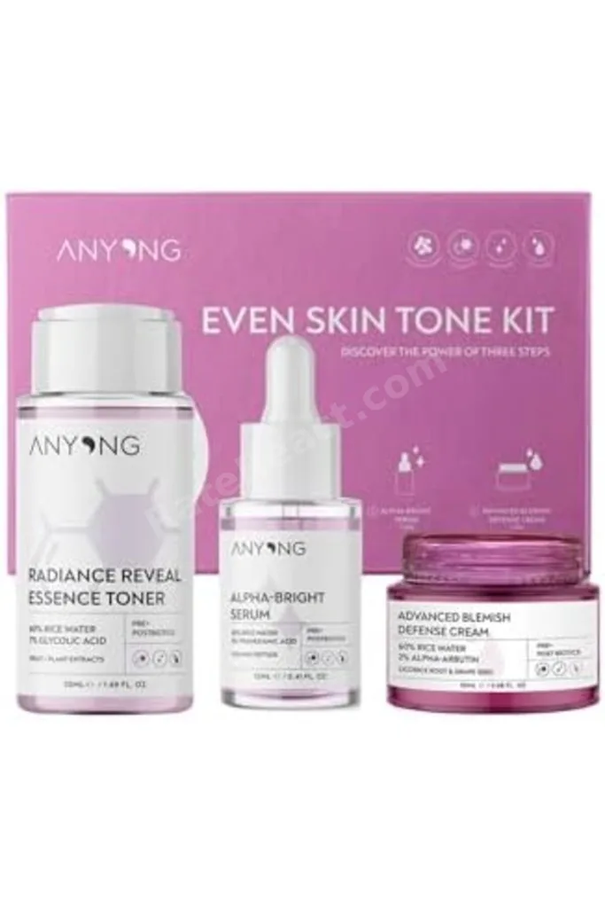 Anyong Leke Karşıtı Ve Aydınlatıcı Cilt Bakım Kiti (TONİK, SERUM, KREM) / Pirinç Suyu Ve Arbutin (50
