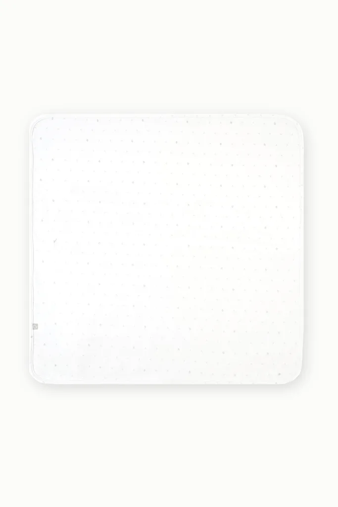 80x80 cm %100 Pamuklu Çift Katlı Bebek Battaniyesi Beyaz