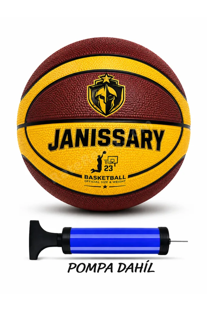 Profesyonel Basketbol Topu + Pompa Dahil | Kaymaz Yüzeyli Dayanıklı Kauçuk Basketbol Top
