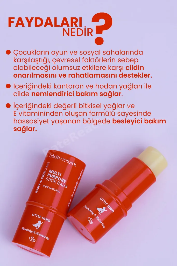 Little Hero %100 Doğal Stick Onarıcı Ve Rahatlatıcı Çok Amaçlı