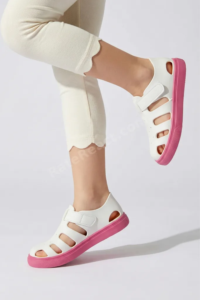 Unisex Cırtlı Esnek Taban Tam Ortapedik Dayanıklı Geniş Kalıp Çocuk Spor Sandalet Terlik