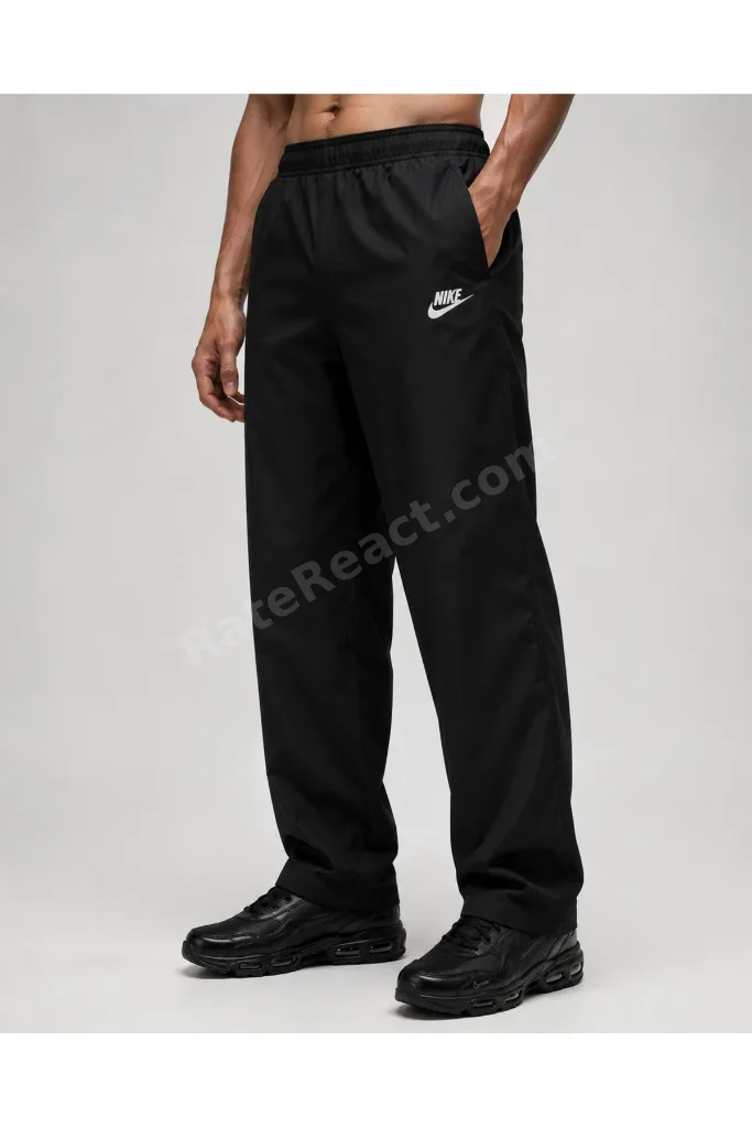 Club Woven Straight Leg Erkek Siyah Eşofman Altı