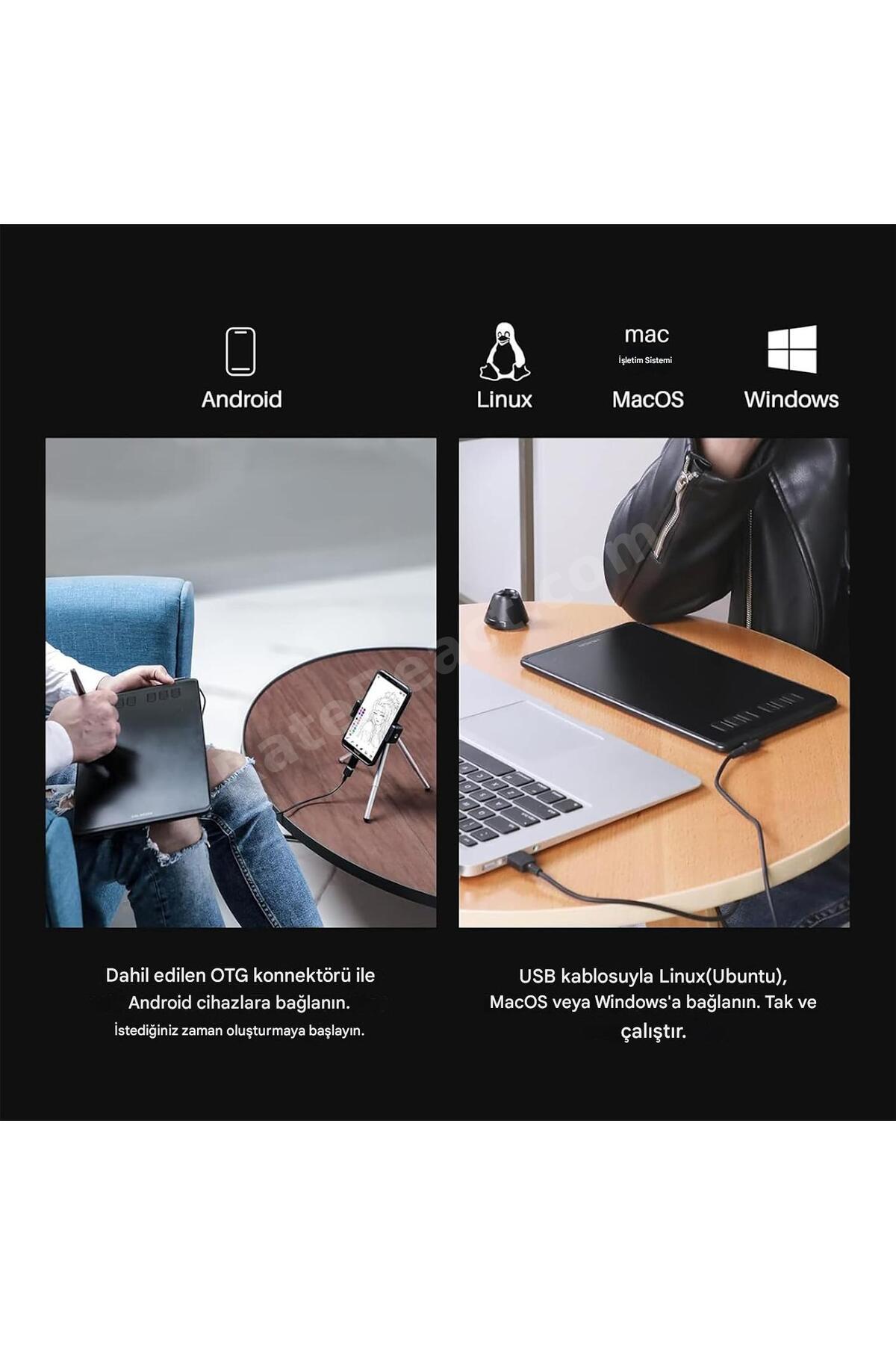 Inspiroy H640p 6.3" X 3.9" 6 Tuş Grafik Tablet Kalem