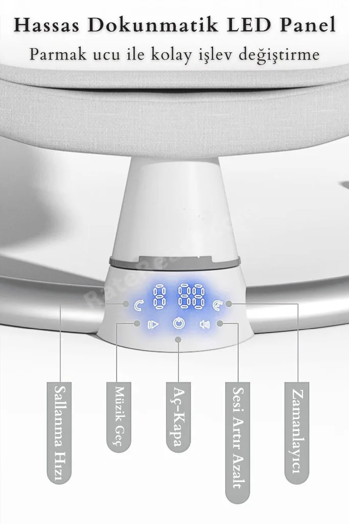 Dolly 2in1 Otomatik Sallanan Kademe Ayarlı  Beşik ve Anakucağı -Gray