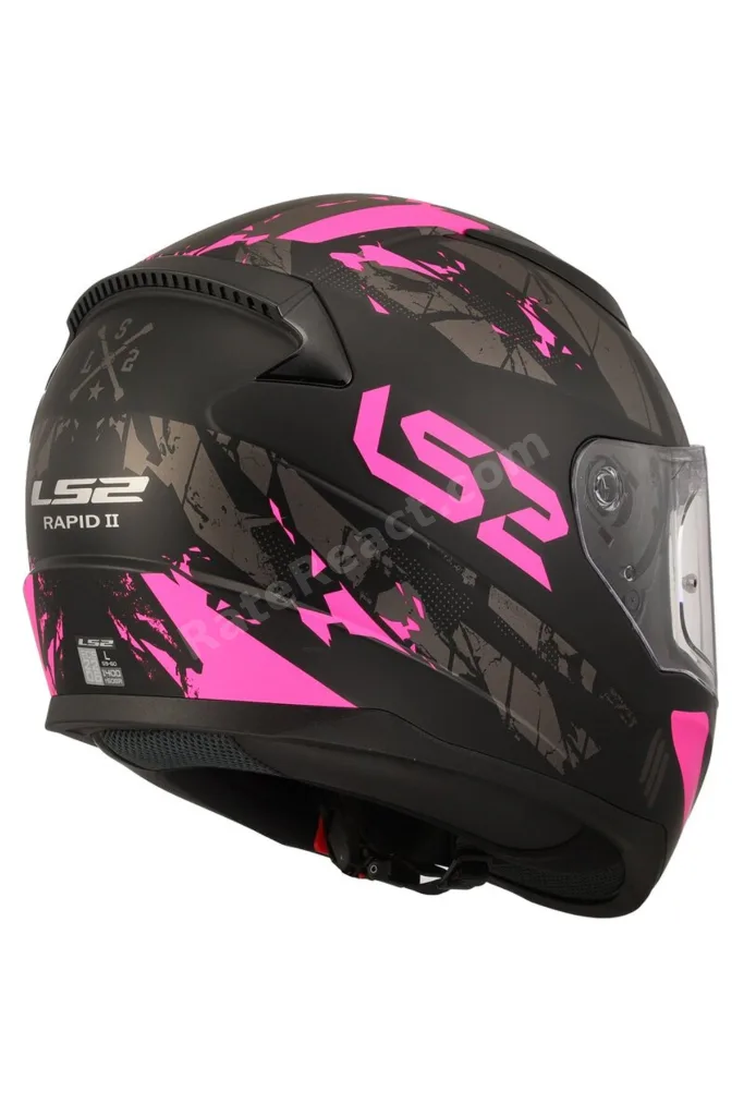 RAPID PALIMNESIS MAT SİYAH-PEMBE KASK