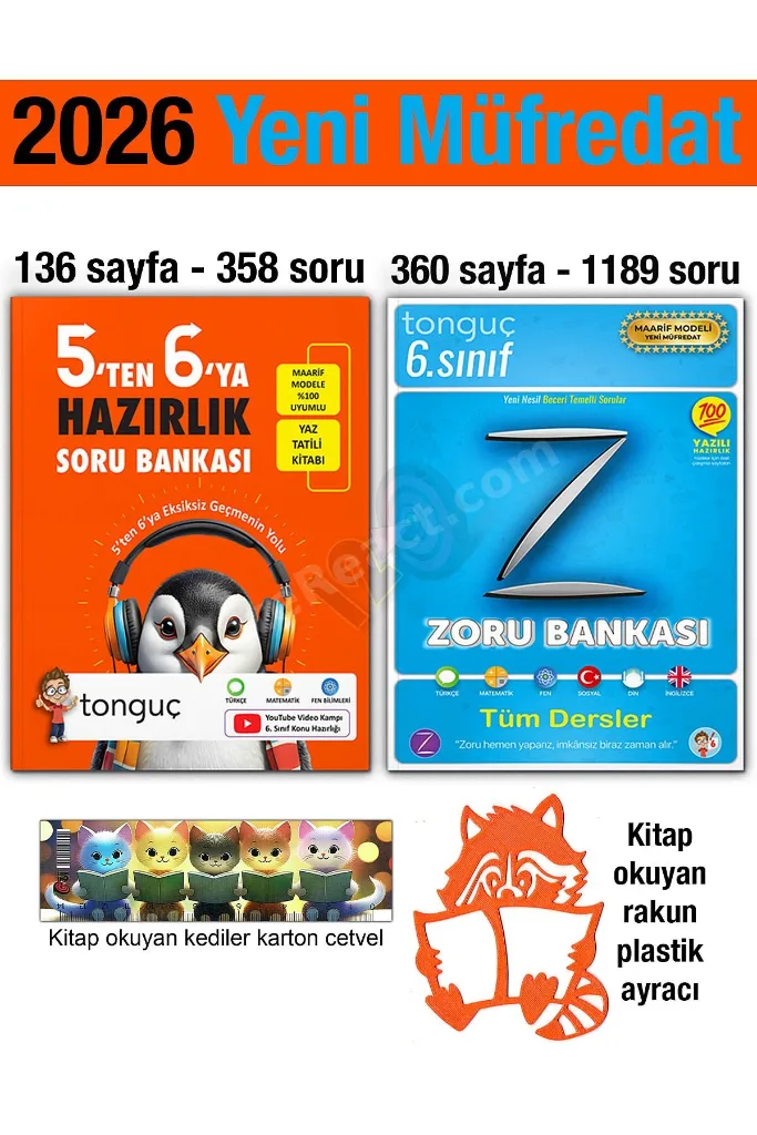 5'ten 6'ya Hazırlık Kitabı 2026 Yaz Tatili 6. Sınıf Zoru Bankası Tüm Dersler