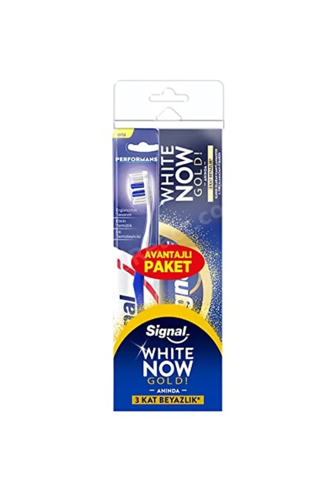 White Now Diş Macunu Gold 75 Ml + Performans Diş Fırçası Orta
