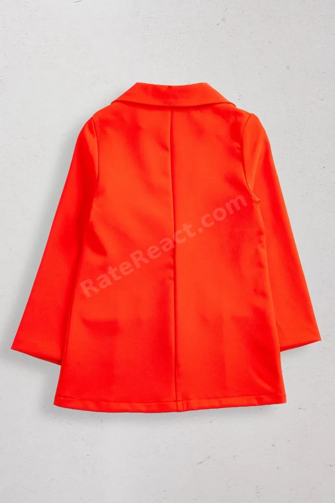 9-14 Yaş Magnolia Kız Çocuk Blazer Ceket-Oranj