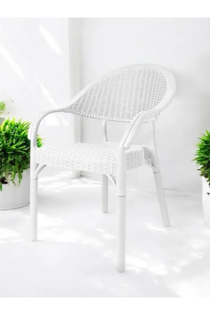 Bambu Rattan Kollu Sandalye Koltuk