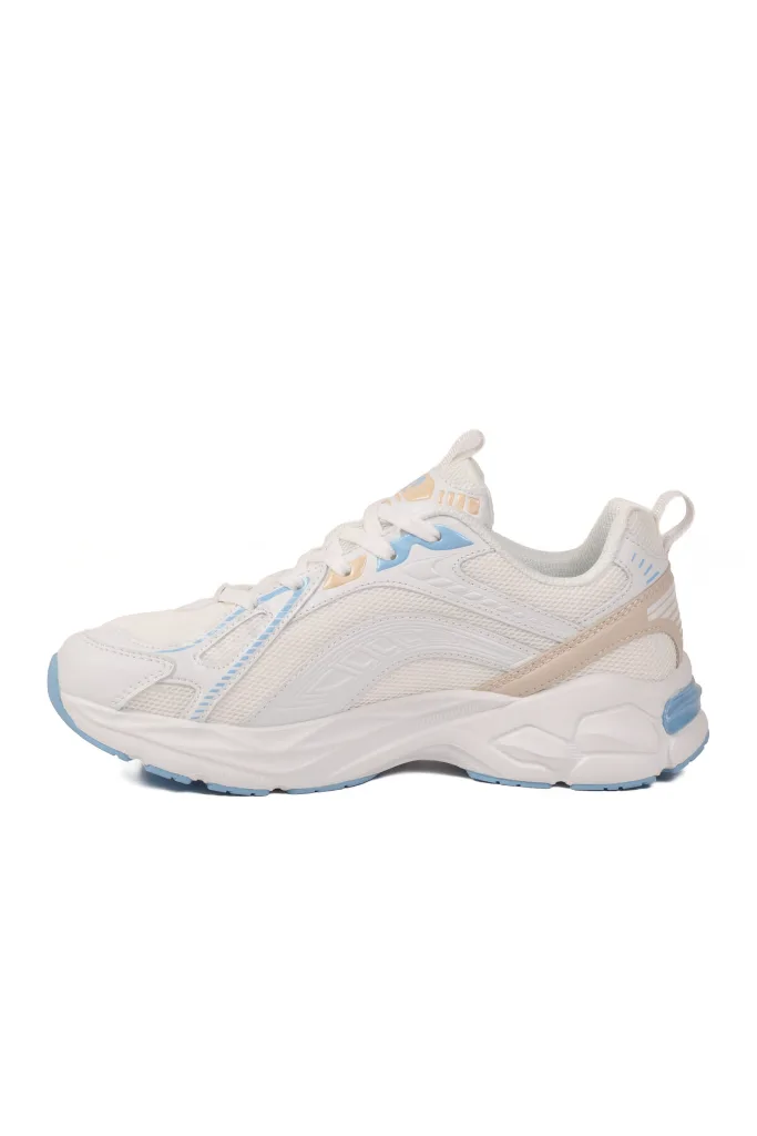 Beyaz-Mavi Memory Hafif Esnek Unisex Spor Ayakkabı PCI-11369 G