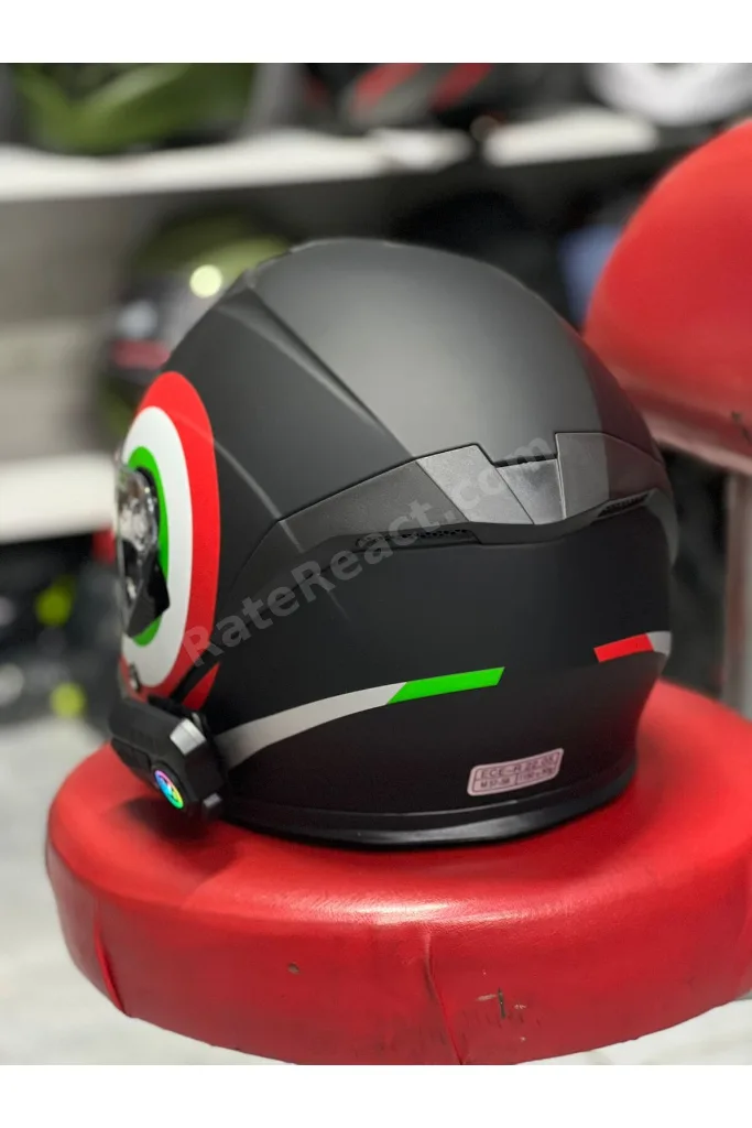 Bluetooth İnterkom Destekli Güneş Gözlüklü Açık Kask - Yazlık Motorcu Kaskı