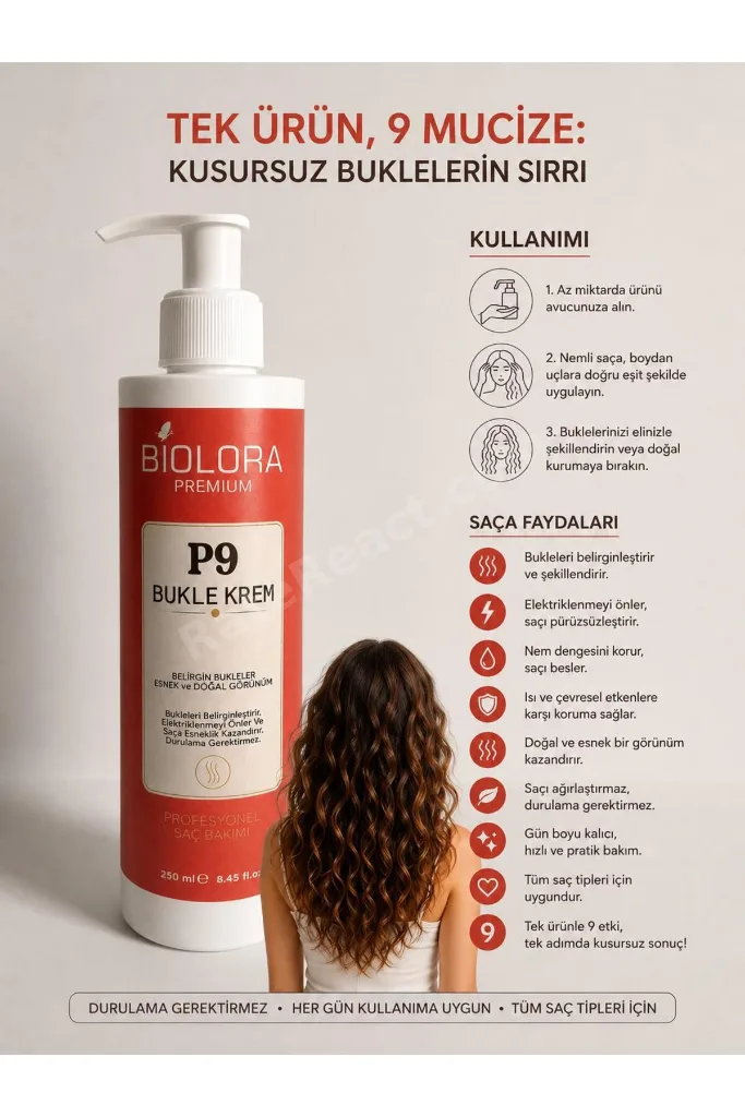 BUKLE BELİRGİNLEŞTİRİCİ SAÇ BAKIM KREMİ 250ML.
