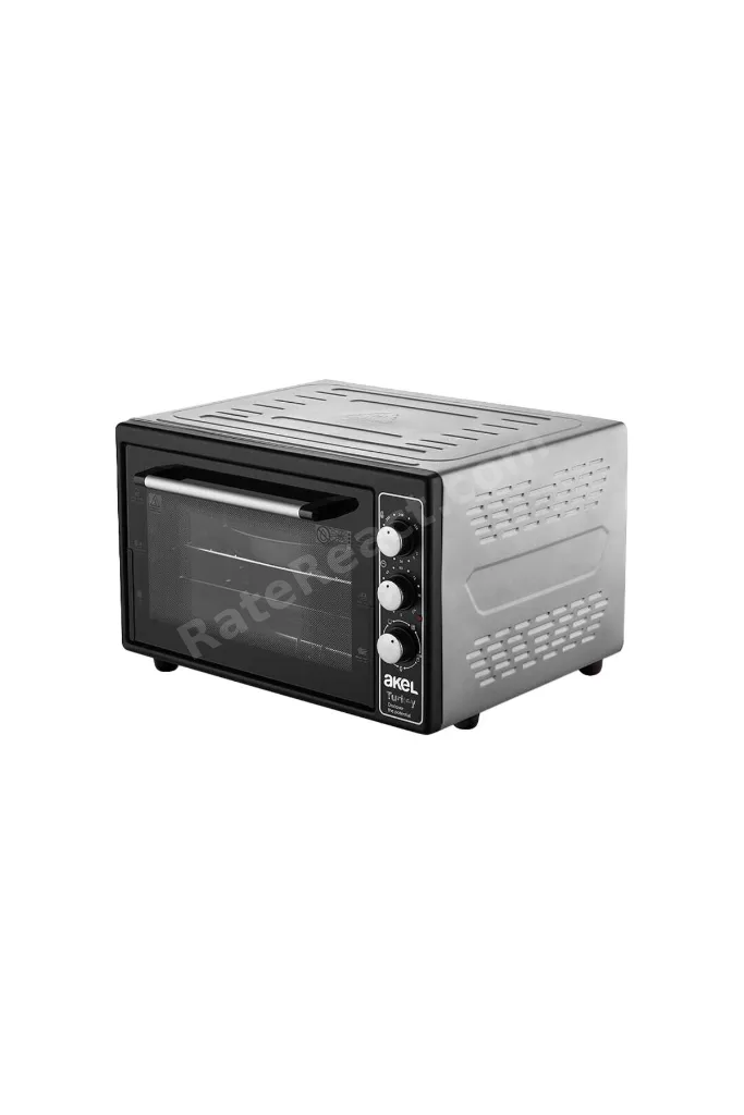 MİDİ FIRIN KARE 38LT AYARLANABİLİR TERMOSTAT = 50–320°C - SAATLİ = 0 - 90 DK ZİL 3 KADEME HIZ AYAR E