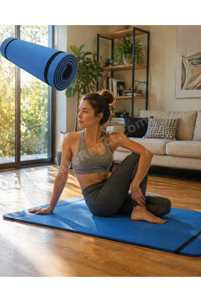 10 mm Kalınlıkta Kaymaz Yoga Matı Çift Taraflı EVA Fitness Minderi