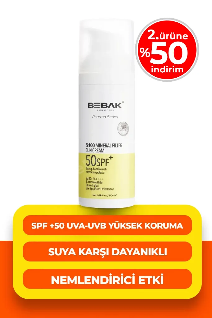 Pharma %100 Mineral Güneş Filtresi Içerikli Spf 50+ Yüksek Korumalı Güneş Kremi 50ml