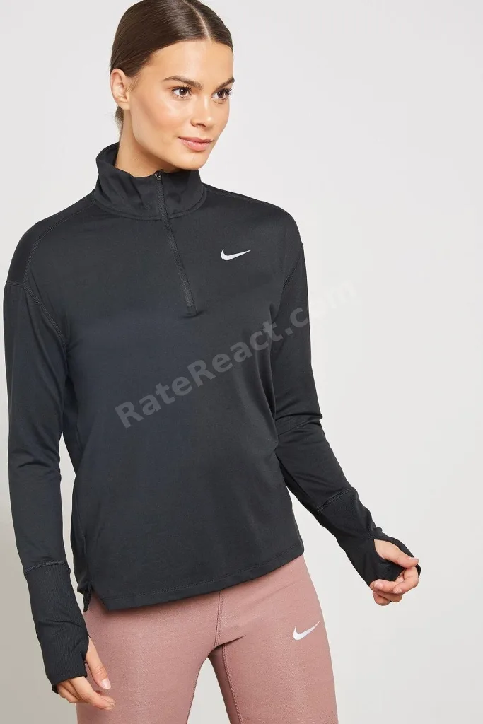 Dri-fit Element Running Siyah Çeyrek Fermuar Kadın Koşu Üstü