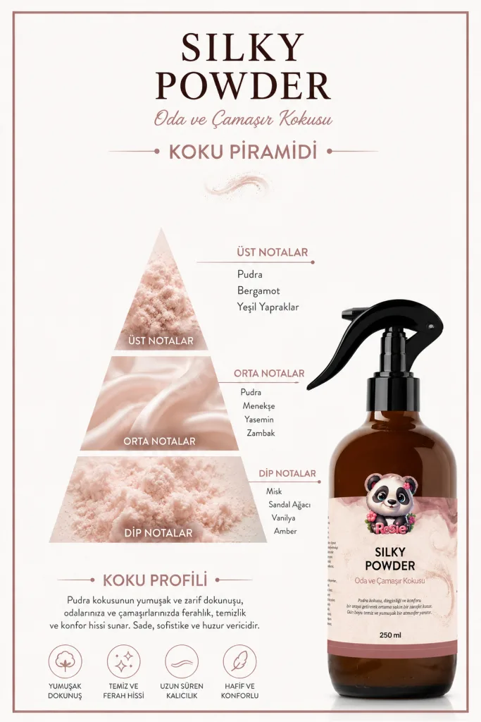 3 adet Silky Powder Oda ve Çamaşır Spreyi 250 ml