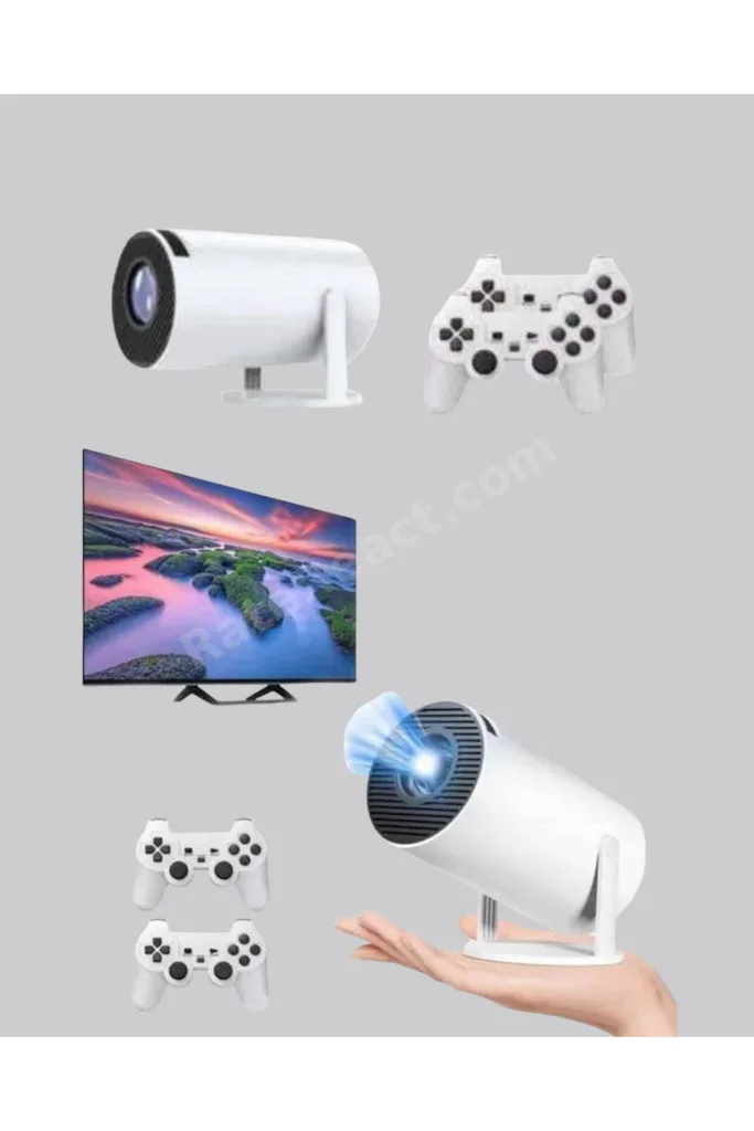 BİREYCEL Taşınabilir Projeksiyon 4K Destekli Wi-Fi Kablosuz (214401) Ekran Yansıtma