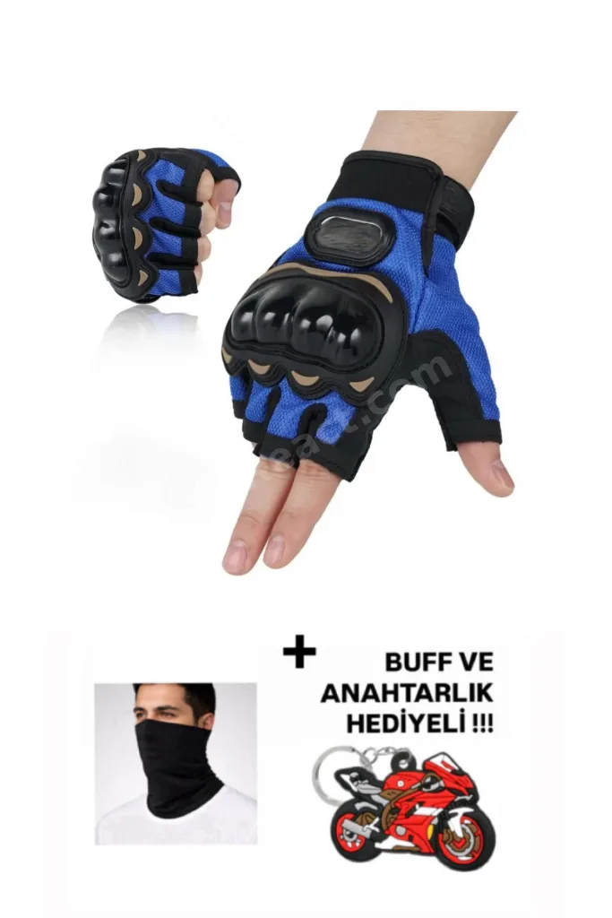 MOTOSİKLET BİSİKLET YAZLIK ELDİVEN YASAYA UYGUN ETİKETLİ SB KISA KIRMIZI ELDİVEN