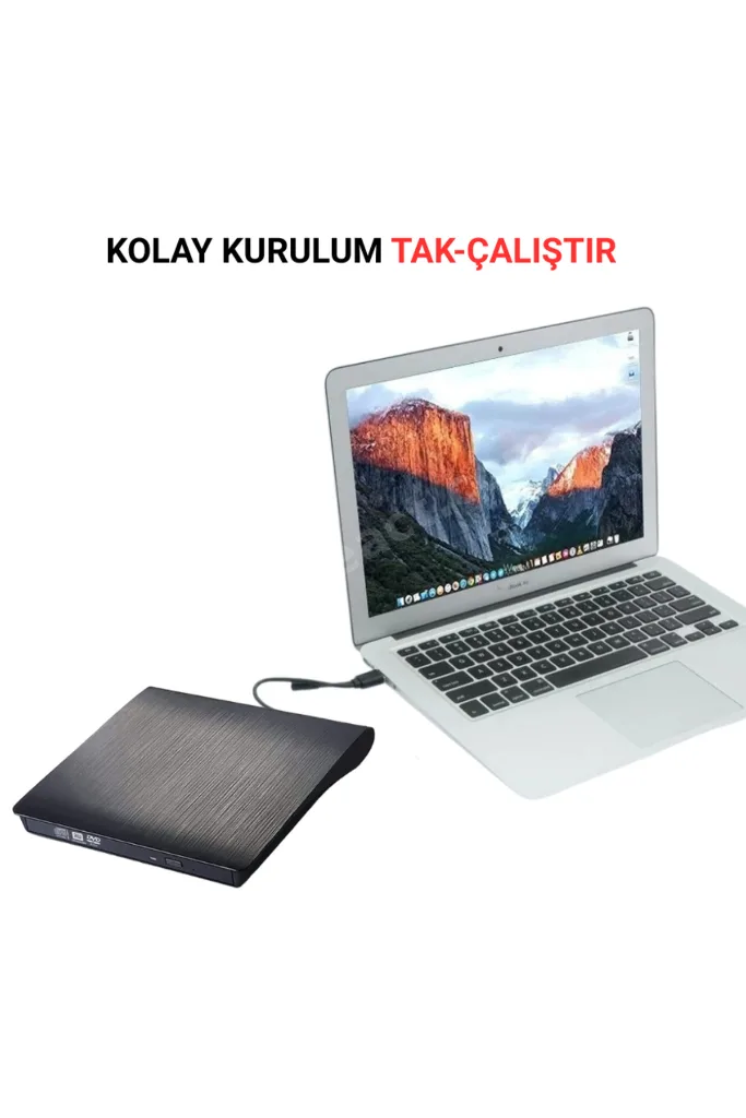 Harici DVD RW Taşınabilir Ultra İnce USB 3.0 Type-C CD/DVD Yazıcı Okuyucu