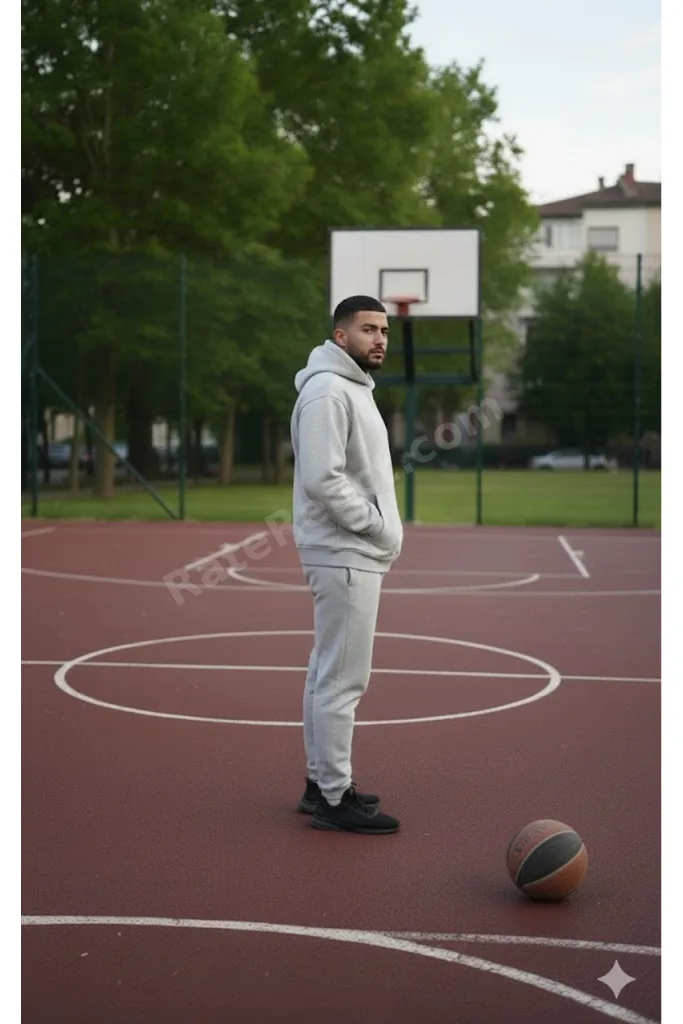 Gri Kanguru Model Oversize Plus Size Kalıp Erkek Büyük Beden Sweatshirt