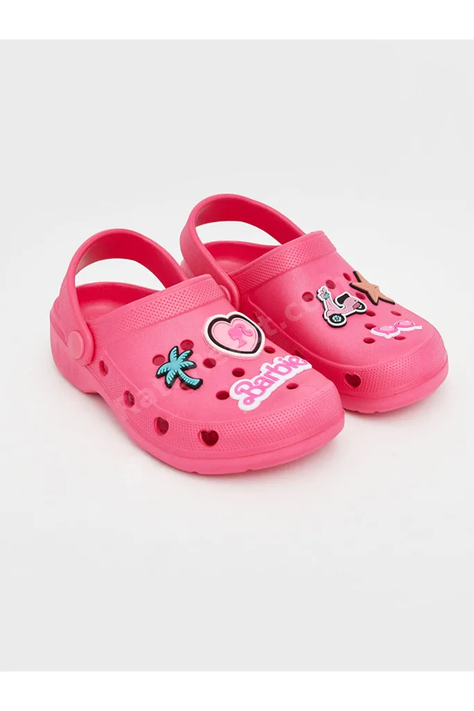 GÜLİS GİYİM'DEN Pembe Barbie Lisanslı Kız Bebek Plaj Terliği