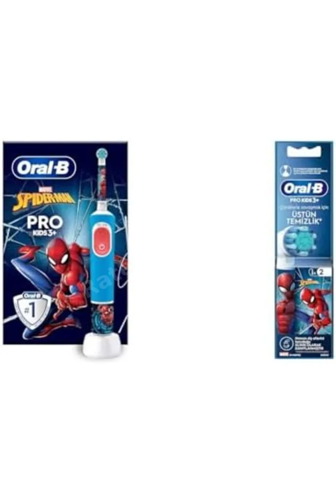 TTKTEKNOLOJİ Oral-B Çocuk Şarjlı/Elektrikli Diş Fırçası D103 + Oral-B Çocuk İçin Şarjlı Diş Fırçası