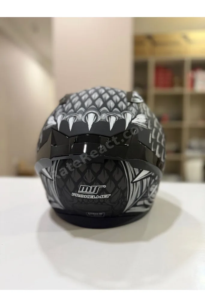 M-801-SNAKE Draglax Grey Full Face Kask