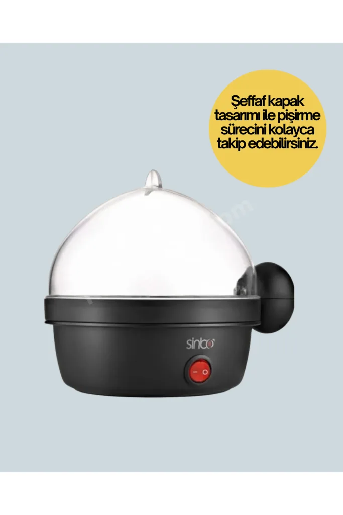 7 Yumurta Kapasiteli Buharlı Yumurta Pişirme Cihazı Sesli Uyarılı