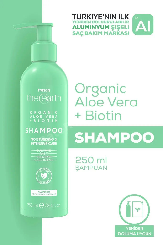 Organic Aloe Vera Biotin Şampuan 250 ml