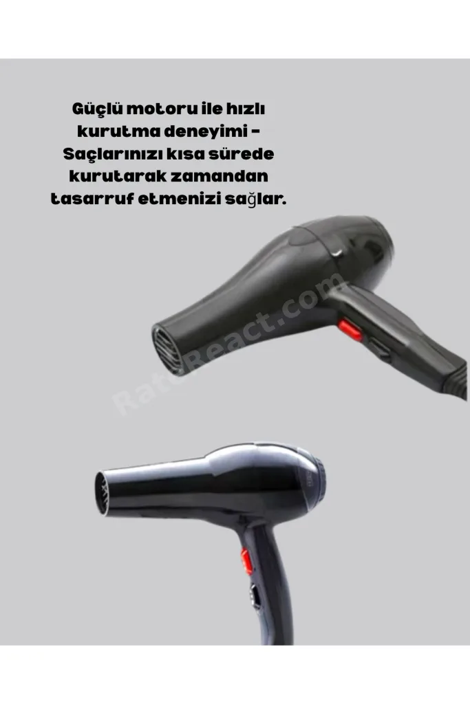 ShopletSell Tüm Saç Tipleri İçin 2200W Güçlü Fön Makinesi 1274129