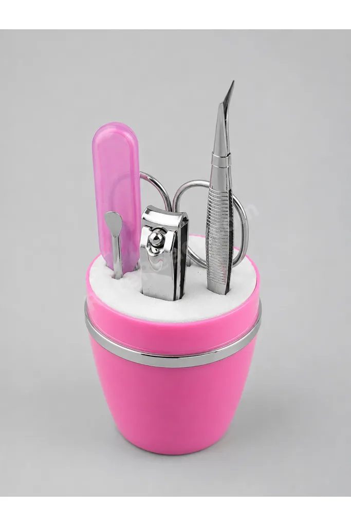 Pembe Tırnak Bakım Seti Cımbız Makas Tırnak Makası ve Törpü İçeren Kit
