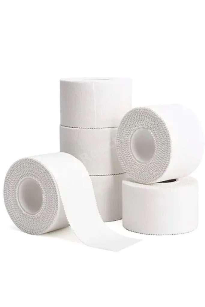 Rijit Fiksasyon Yapışkanlı Sporcu Bandajı 3.8cm X 10 Metre Beyaz Sporcu Destek Bandı