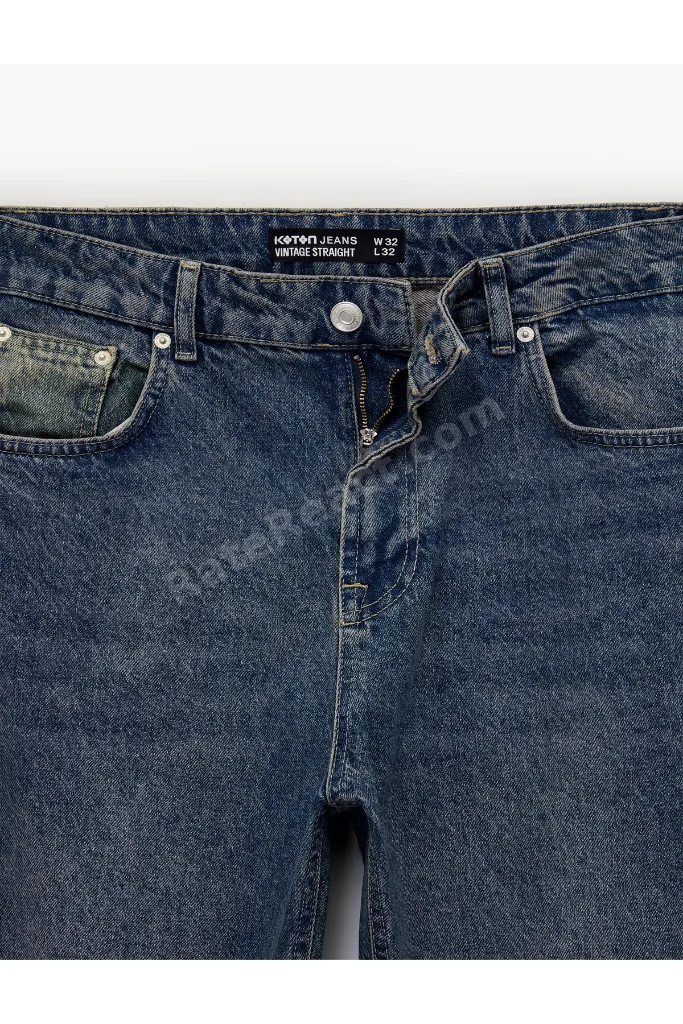 Normal Bel Vintage Straight Fit Jean Pantolon