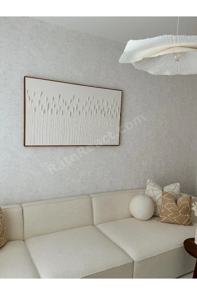 Başak Dokulu Tablo 3 Boyutlu Tablo İskandinav Tablo Minimalist Tablo El Yapımı Tablo Doku Sanatı