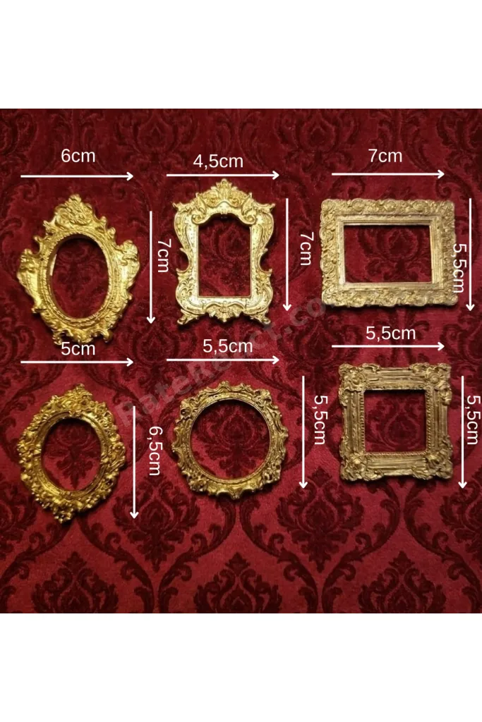 Gold Mini Çerçeve 6'lı museum of us sevgililer günü mini müze dekoru