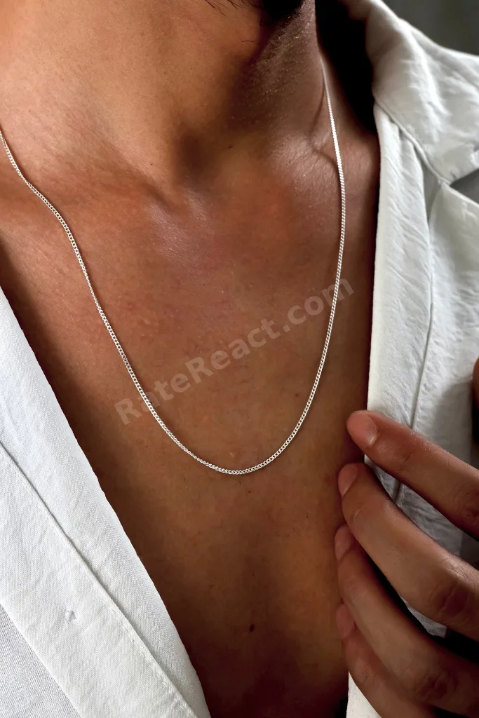 Gümüş İnce Zincir Kolye 925 Ayar Gümüş İnce Unisex Zincir Kolye