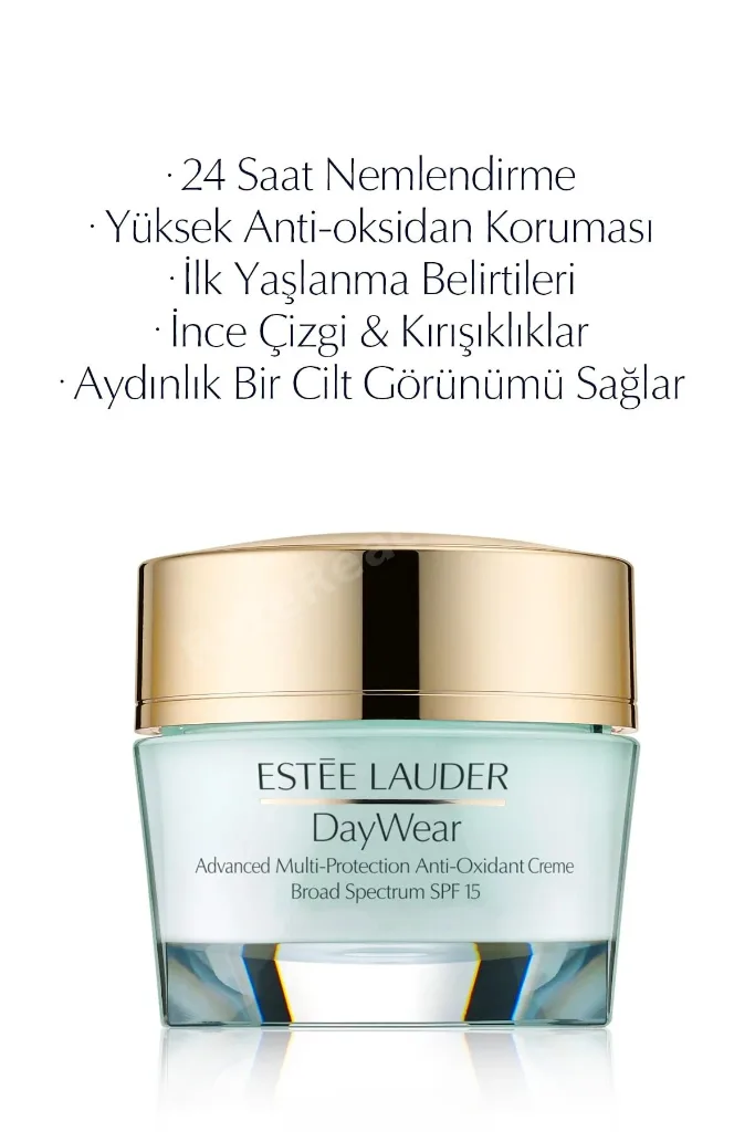 Day Wear 24 Saat ve Anti-Oksidan Etkili Nemlendirici Krem (Normal ve Karma Ciltler İçin) 50ml, SPF15