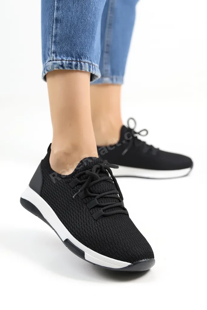 Siyah File Detaylı Sneaker Ayakkabı Günlük - Renk Seçenekleri Ile