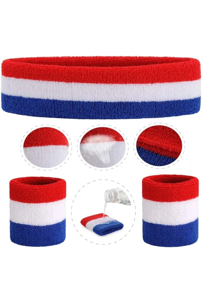 Sportif Saç Bandı, Bandana, Headband Ve Bileklik 3'lü Set
