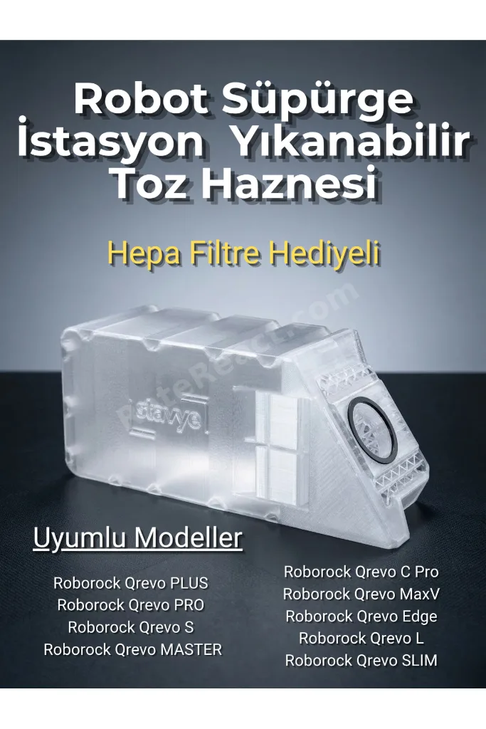 Roborock Qrevo Serisi Yıkanabilir ve Yeniden Kullanılabilir Toz Haznesi