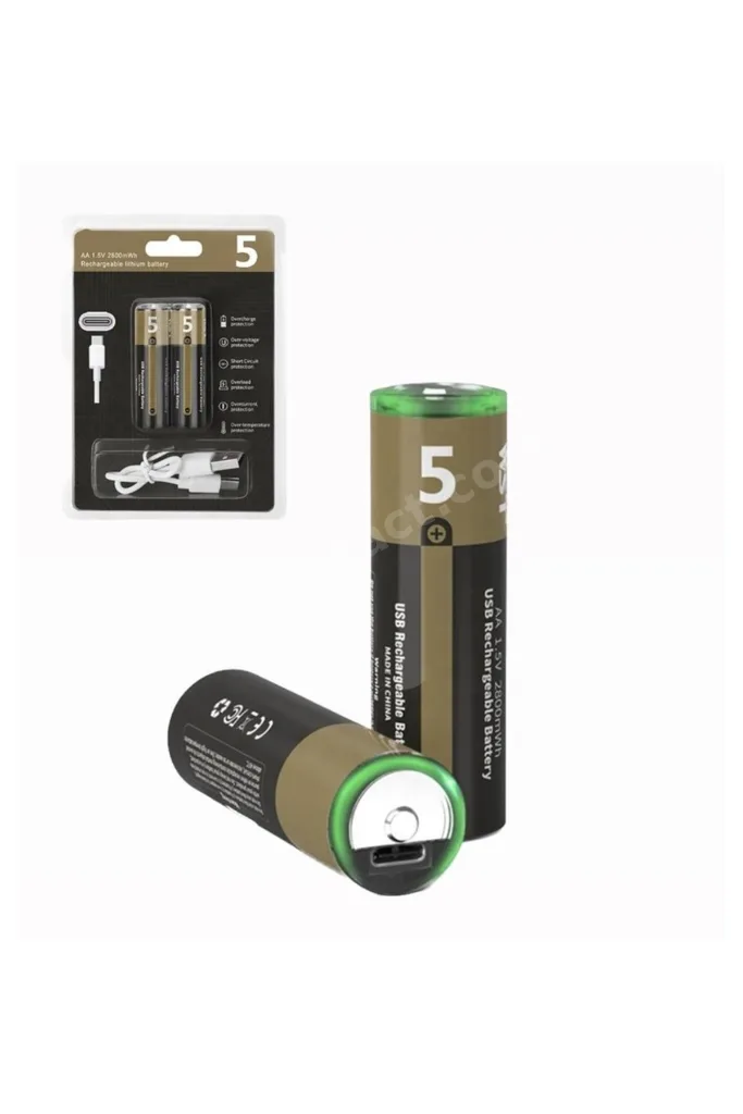4lü Kalem Pil AA Pil Typc-e Şarj edilebilir Pil Şarjlı Pil 1.5V AA / 3200 mWH