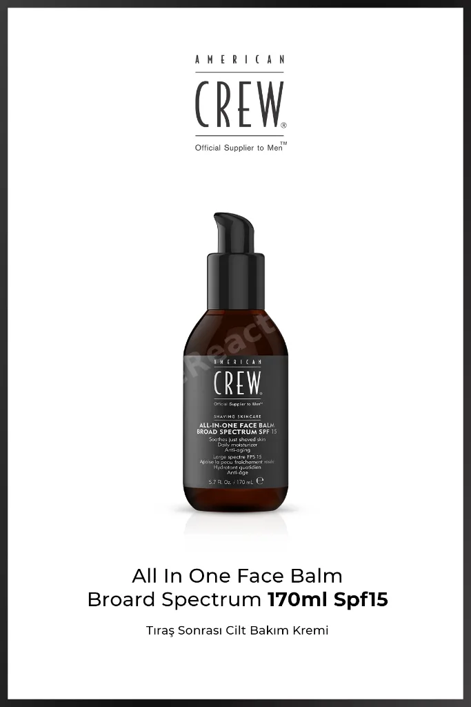 Face Balm SPF15 170 ml – Erkek Tıraş Sonrası Balm Nemlendirici Yüz Kremi