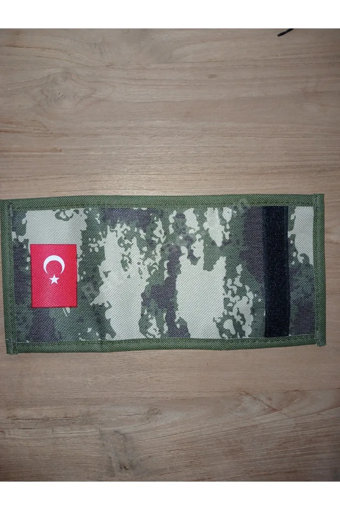 Unisex Yeşil Boyun Askılı Asker Cüzdanı