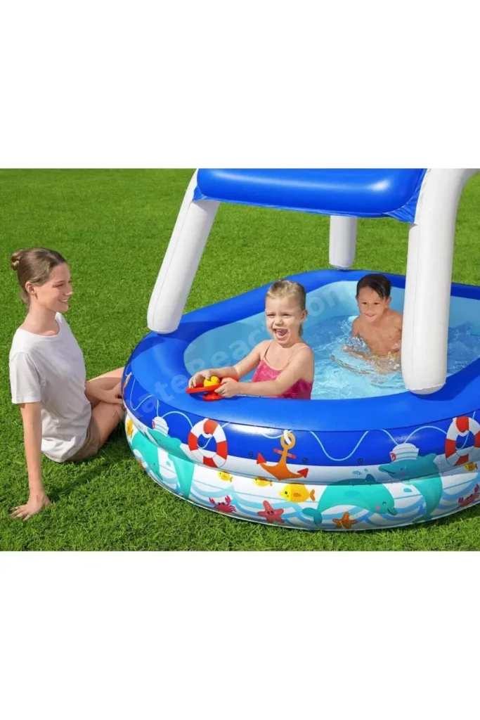 54370 Büyük Boy Dikdörtgen Şişme Aile Havuzu 213X155X132